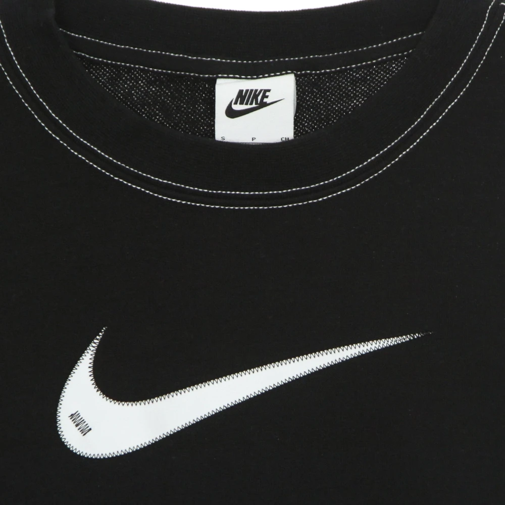 Nike Gekropt Crew Neck Sweatshirt Black Dames