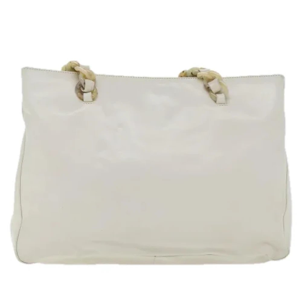 Prada Vintage Pre-owned Leather prada-bags White Dames