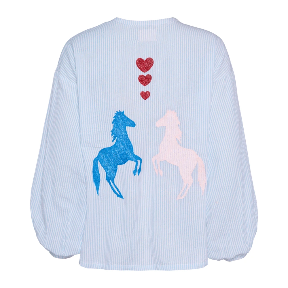 Sissel Edelbo Caro Katoenen Shirt Blue Dames