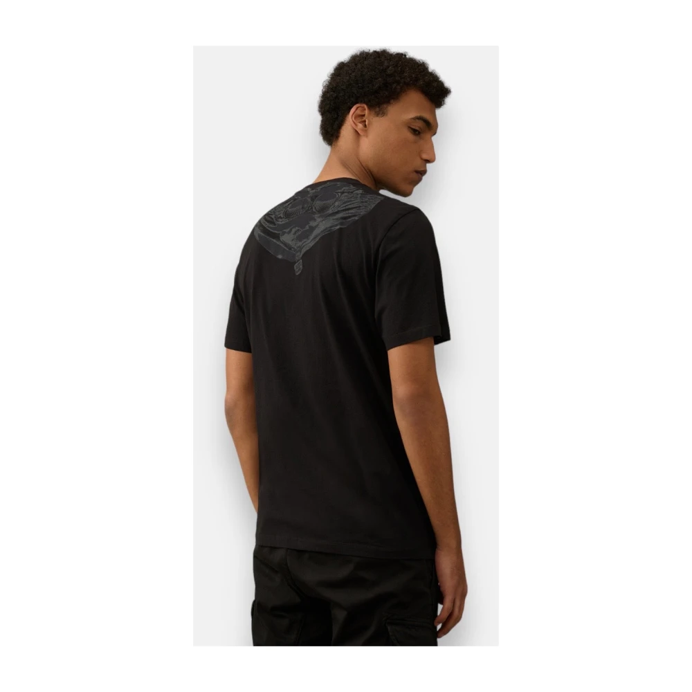 C.P. Company Goggle Hood Grafisch T-shirt Black Heren