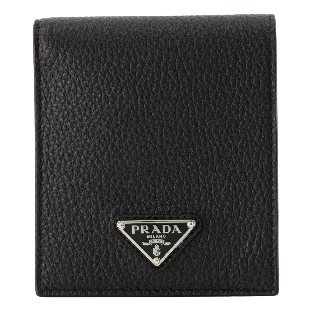 Prada Black Wallets & Cardholders, Male, One Size, Leather Wallet