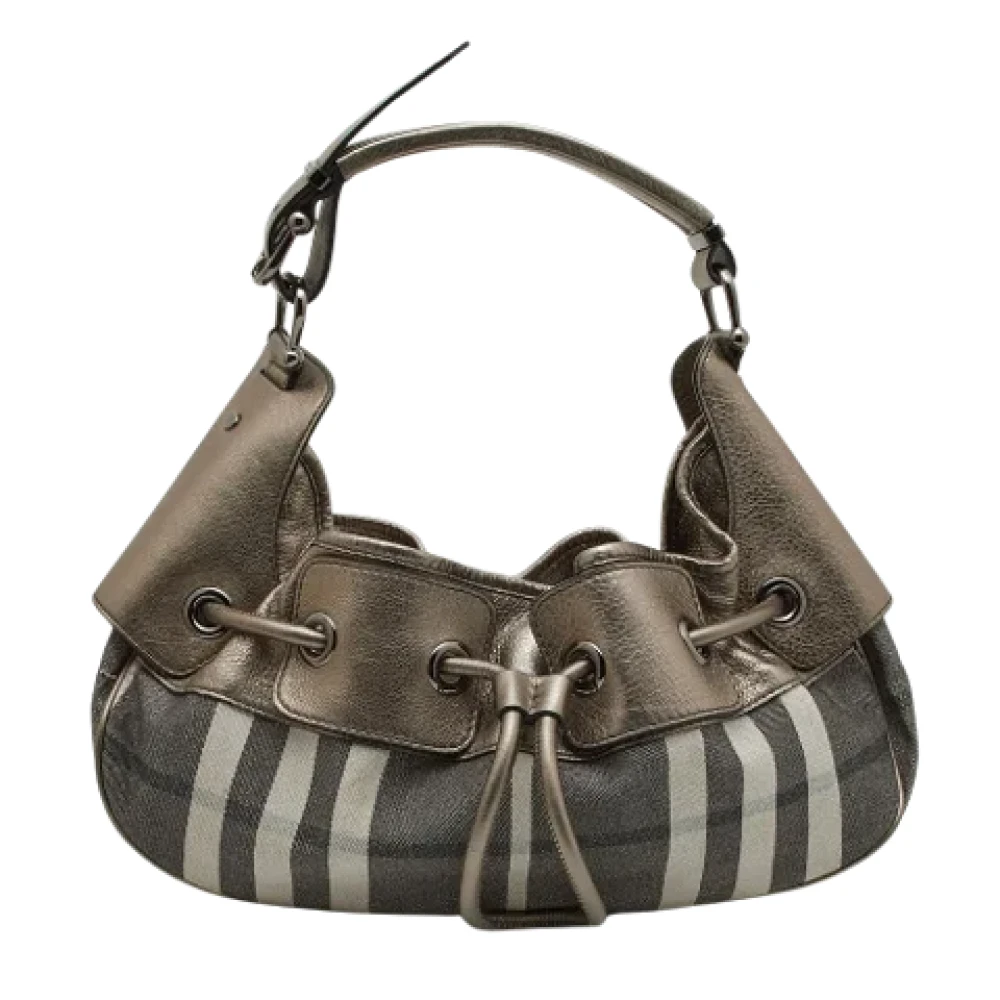 Burberry Vintage Pre-owned Fabric handbags Gray Dames