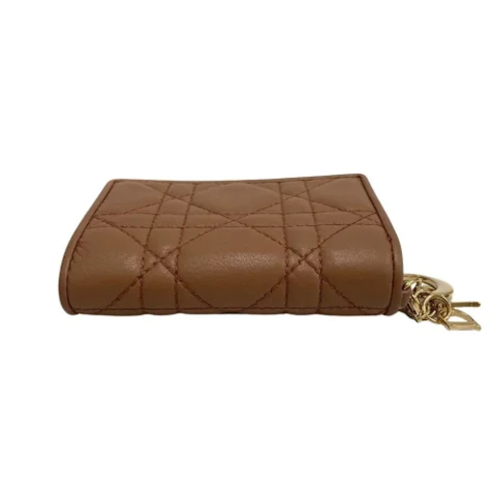 Dior Vintage Pre-owned Leather wallets Brown Dames