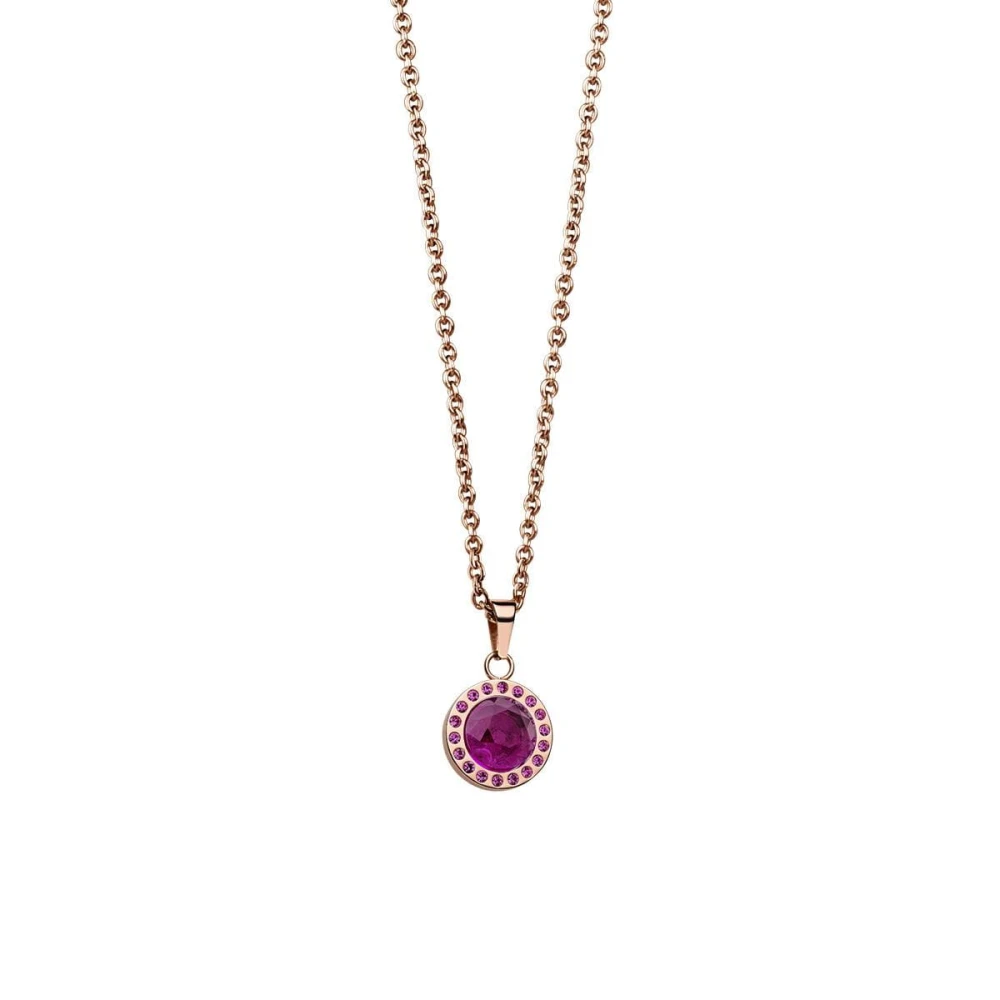 Bering Arctic Symphony Roséguld Halsband Purple, Dam