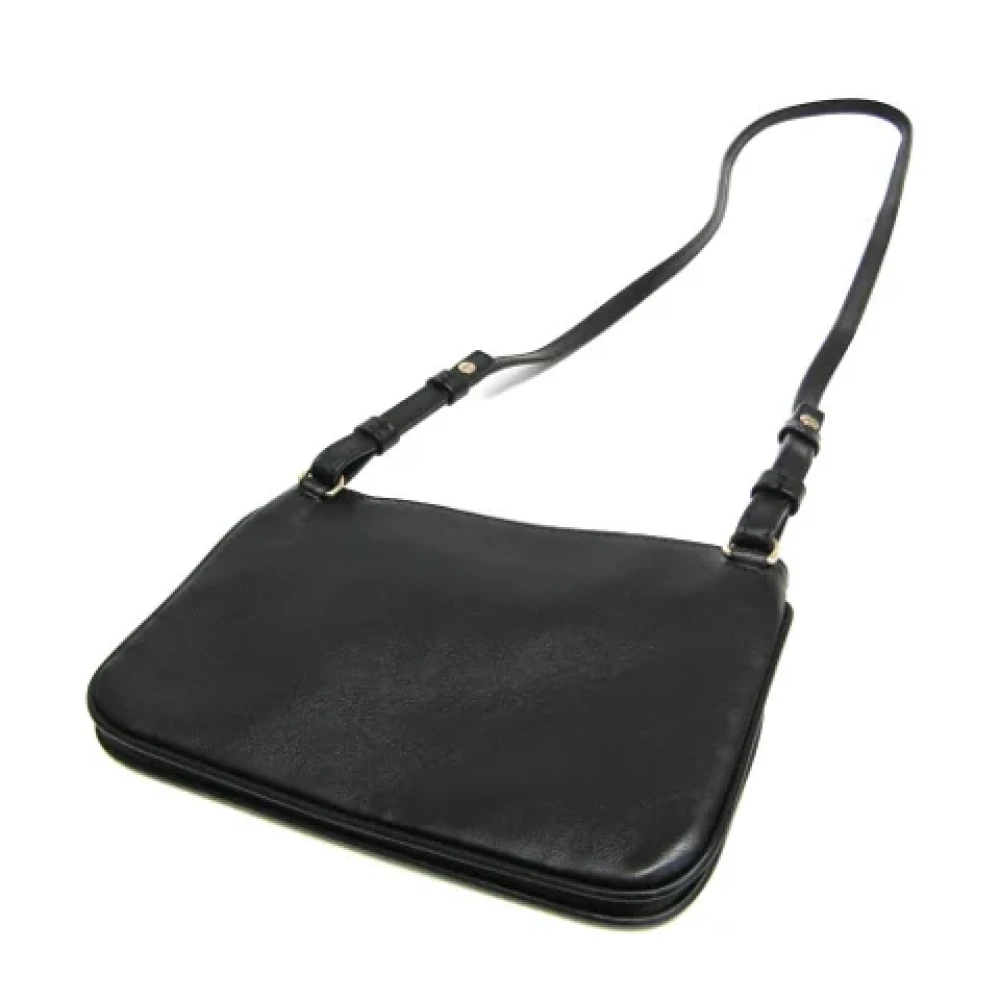 Armani Pre-owned Leather shoulder-bags Black Dames