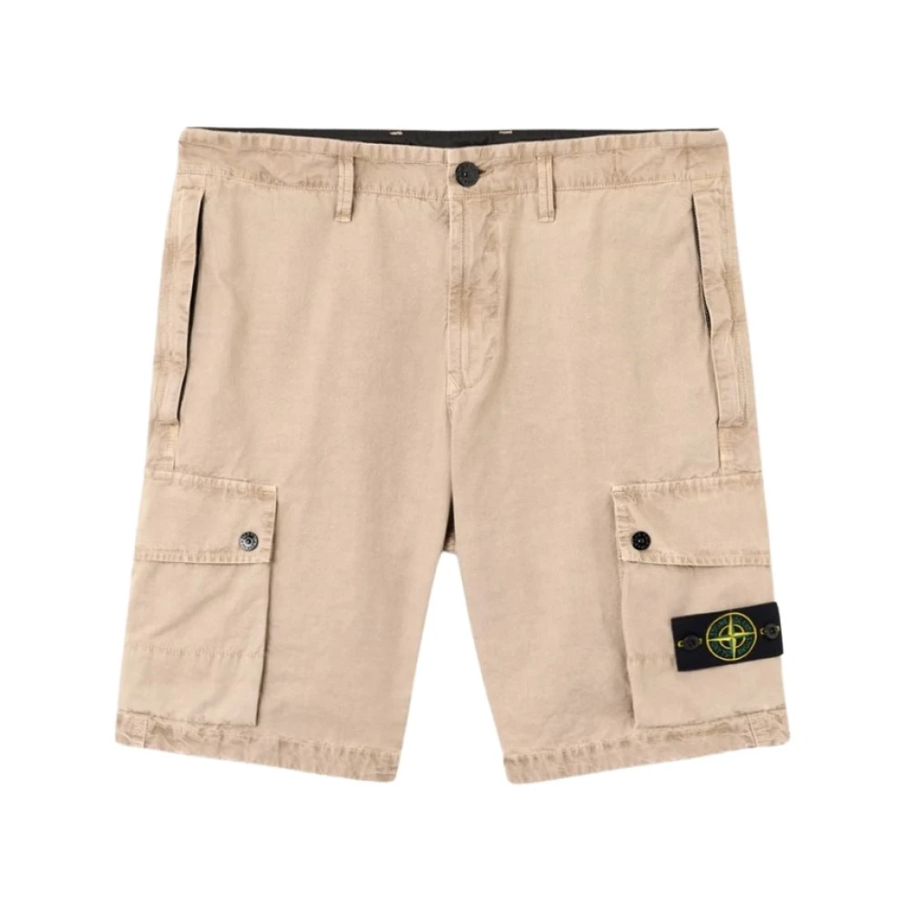Stone Island Men's Beige Casual Shorts - Casual Shorts - W30 - Shorts
