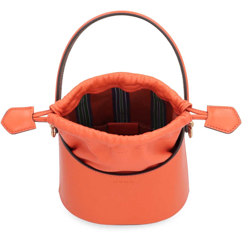 ETRO Mini Bucket Tas met Paisley Motief Orange Dames