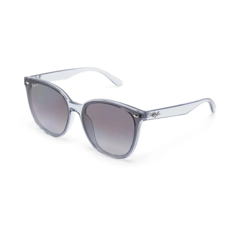 Ray-Ban Sunglasses - Dark Transparent Blue Frame Grey Lenses Polarized 66-15, RB4423D - Image 5