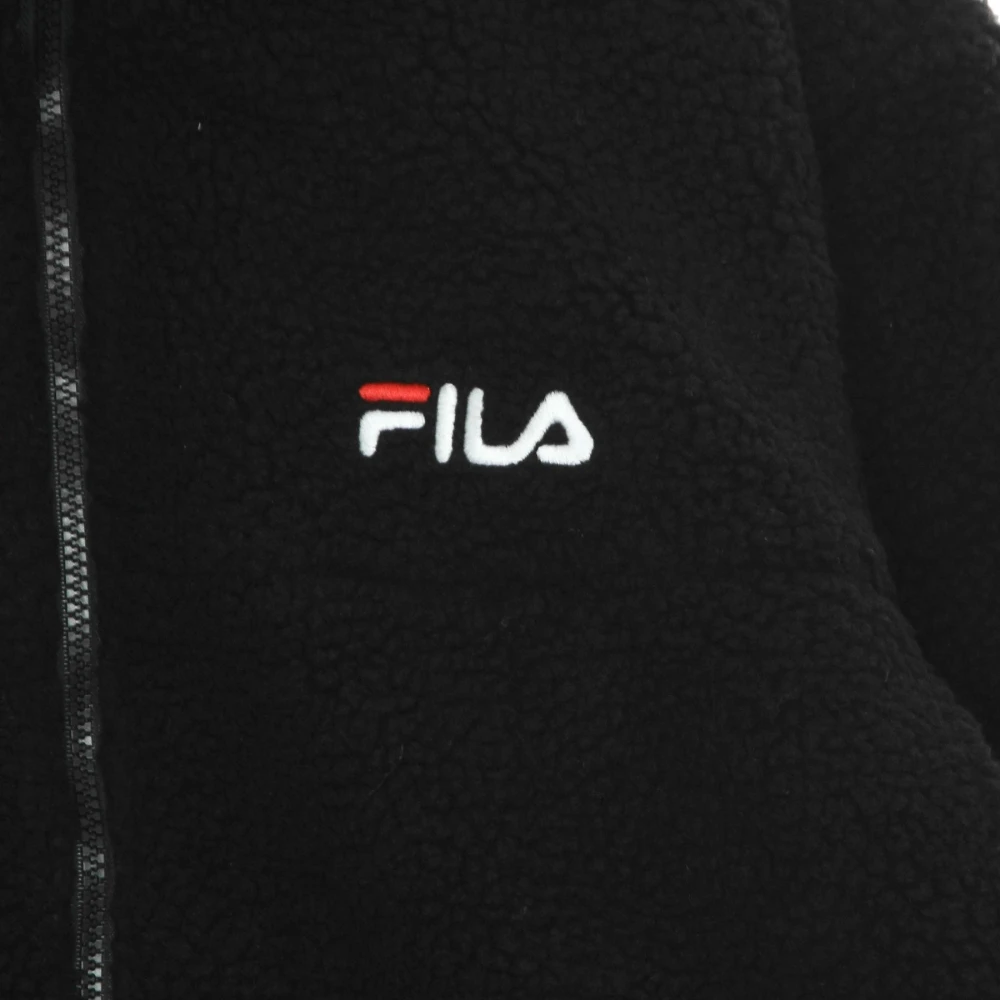 Fila Zwarte Sherpa Fleece Jas voor Mannen Black Heren
