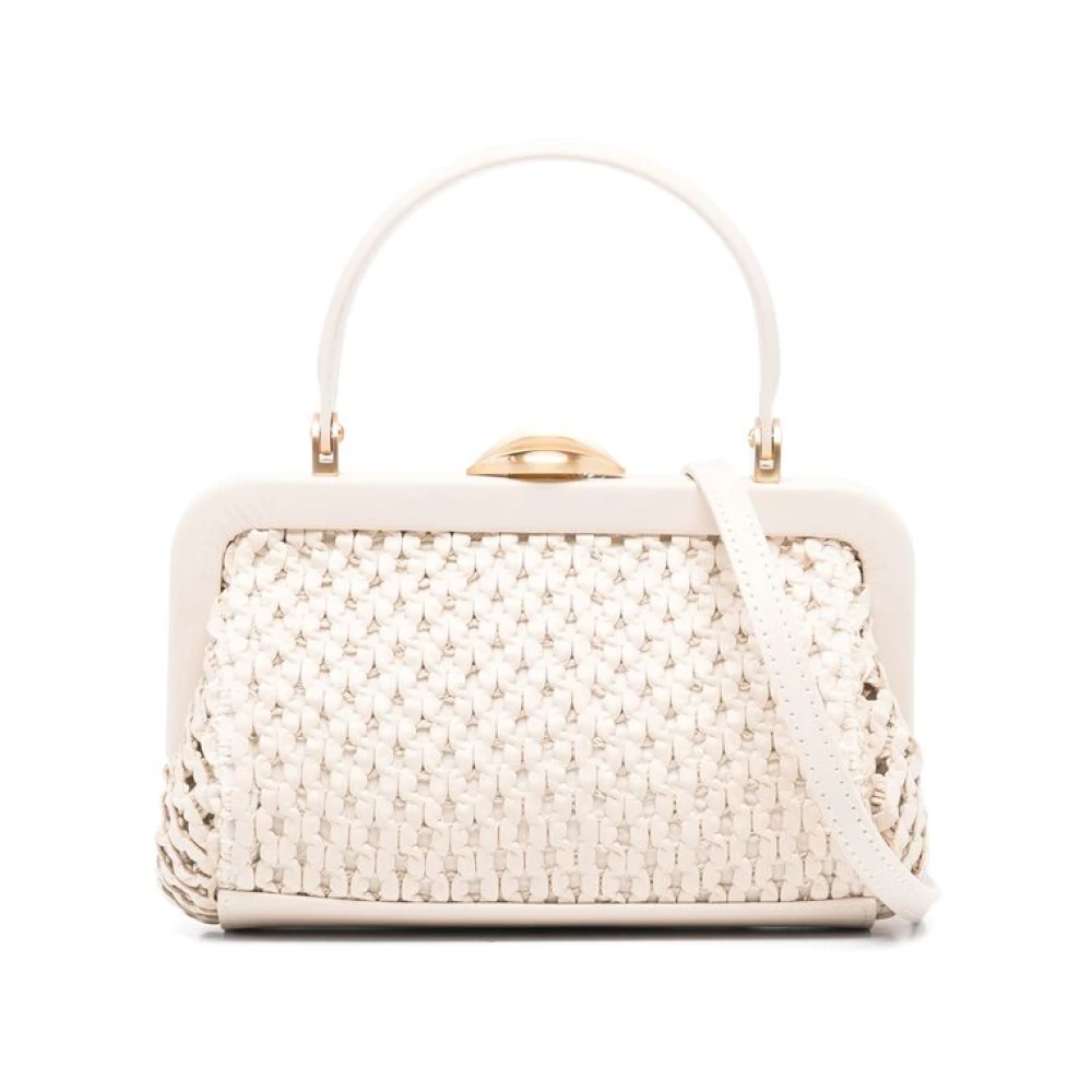 Cult Gaia Beige Clasp Handtas met Schouderband Beige Dames