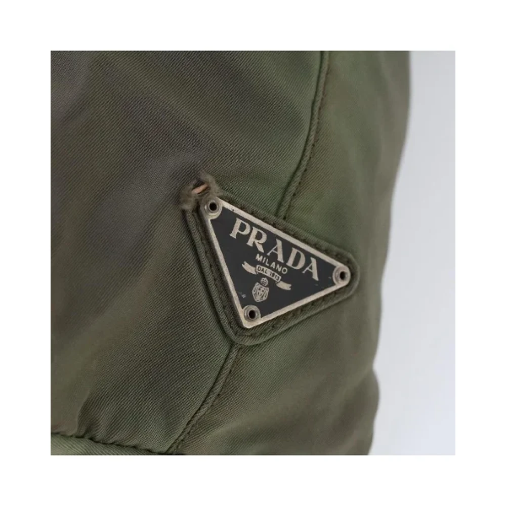 Prada Vintage Pre-owned Nylon handbags Green Dames