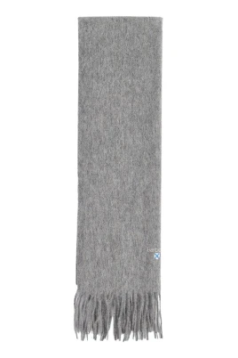 Ljusgrå Lamullsscarf