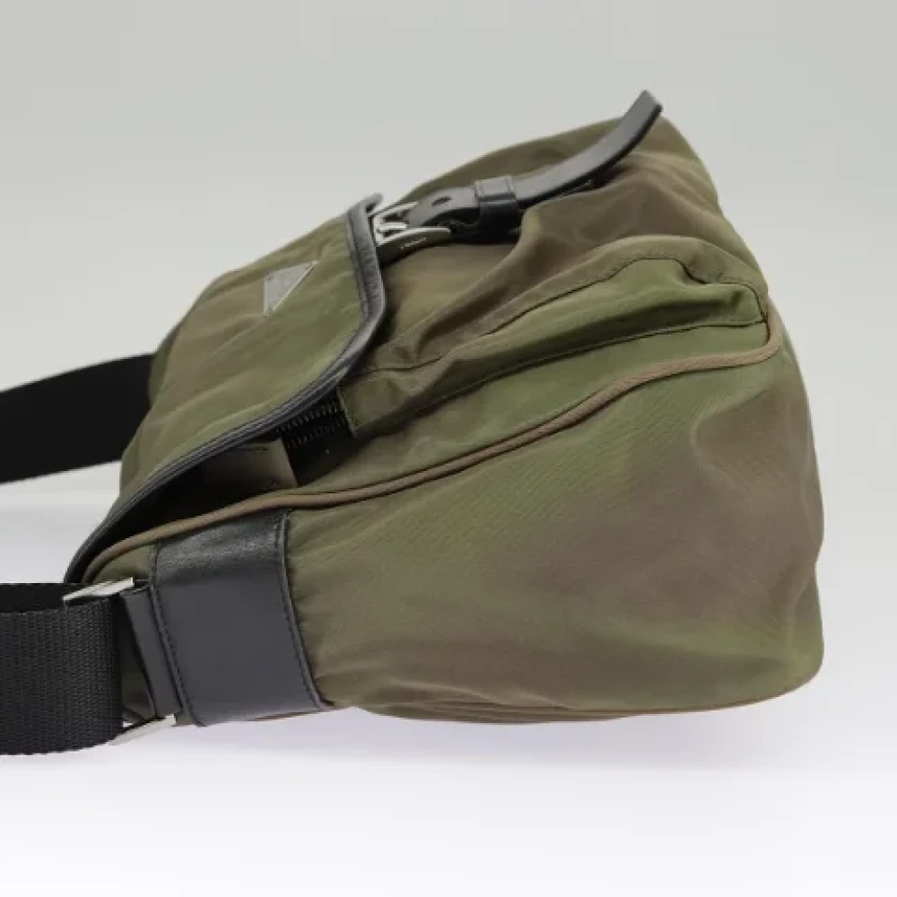 Prada Vintage Pre-owned Nylon prada-bags Green Dames