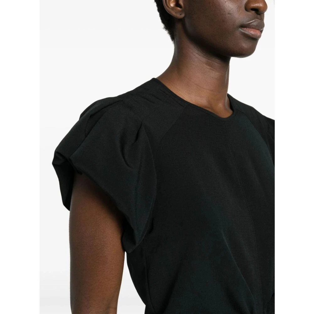 Isabel marant Zwart Tullya Stijlvol Modieus Jurk Black Dames