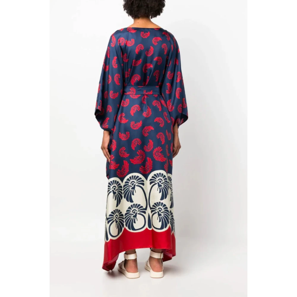 La DoubleJ Zijden jurk met all-over print Multicolor Dames
