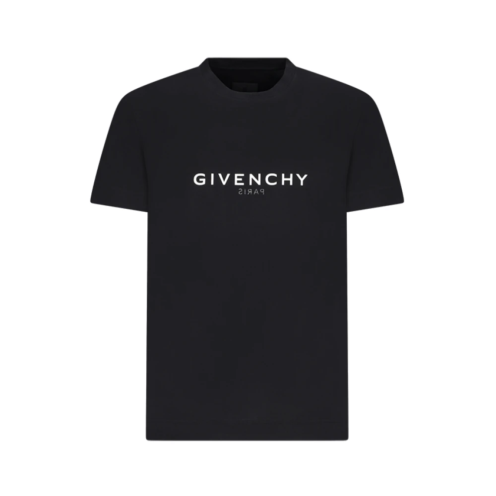 Givenchy Men's Black T-Shirt Slim Reverse