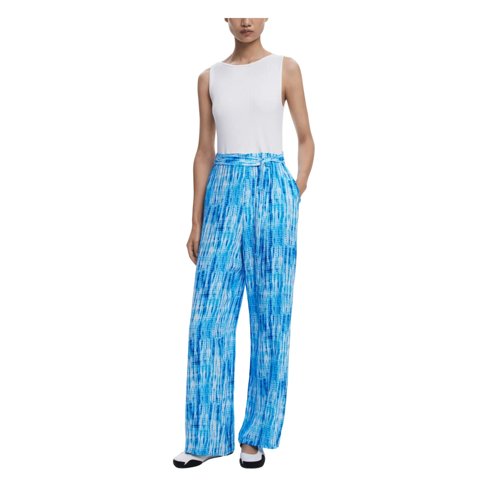 Desigual Vrouw Blauw Jumpsuits & Playsuits, Dames,, Polyester, Elegant Hybrid Jumpsuit Trendy Comfortable Fit Groot