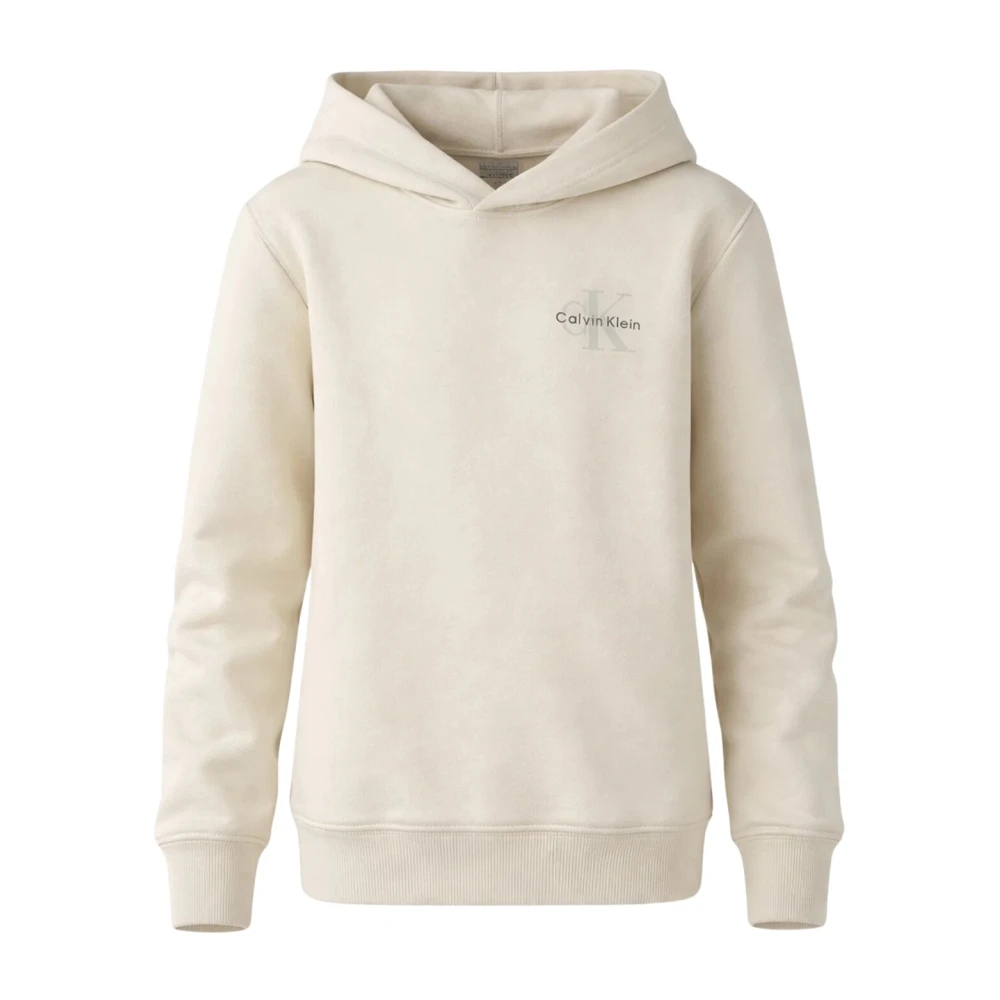 Calvin Klein Boys Beige Hooded Sweatshirt - Kids Sweatshirts - 8 Y - Kids