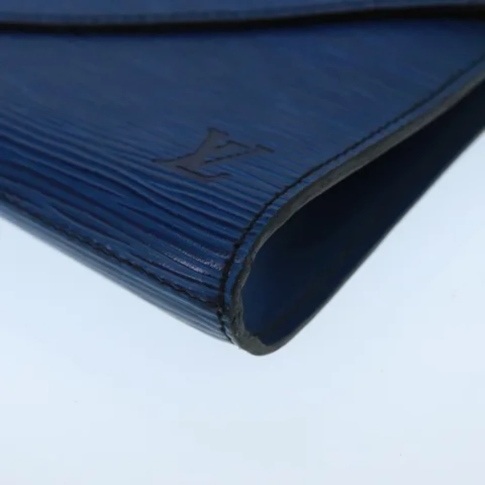 Louis Vuitton Vintage Pre-owned Leather clutches Blue Dames