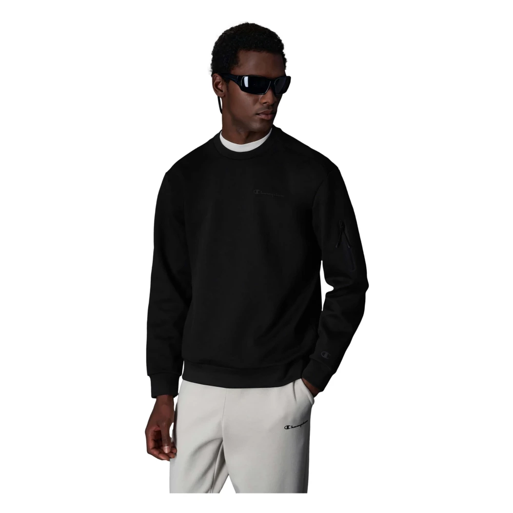 Champion Sweatshirt CrewNeck Hoodie Black Heren
