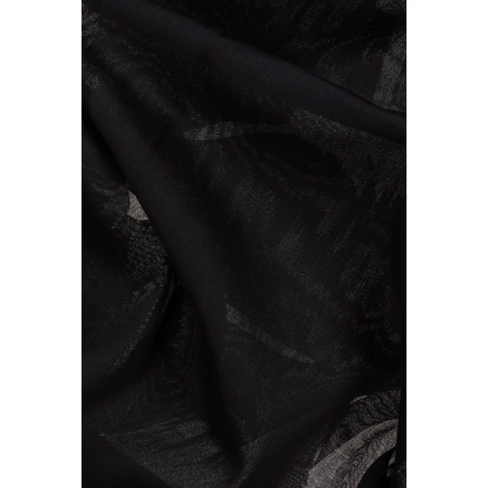 alexander mcqueen Sjaal met 'Veertjes' Patroon Black Dames