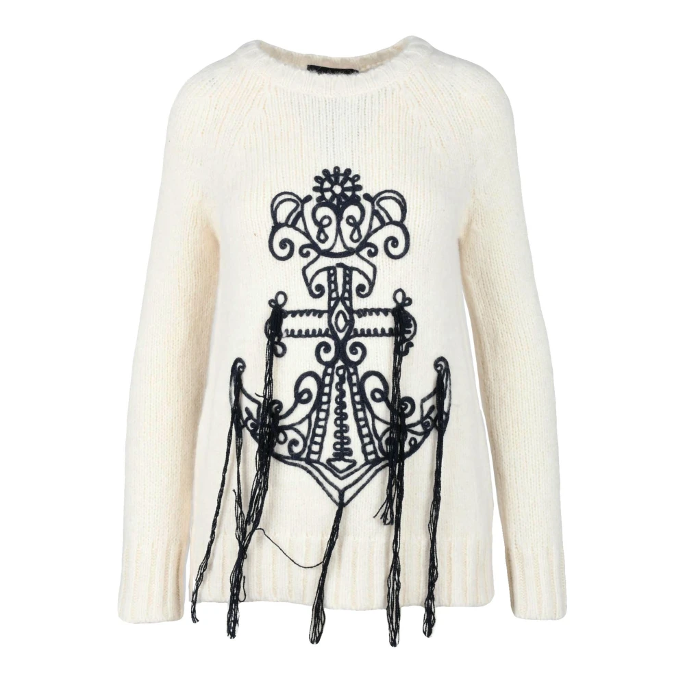 Seafarer Alpaca Mix Gebreide Trui White Dames