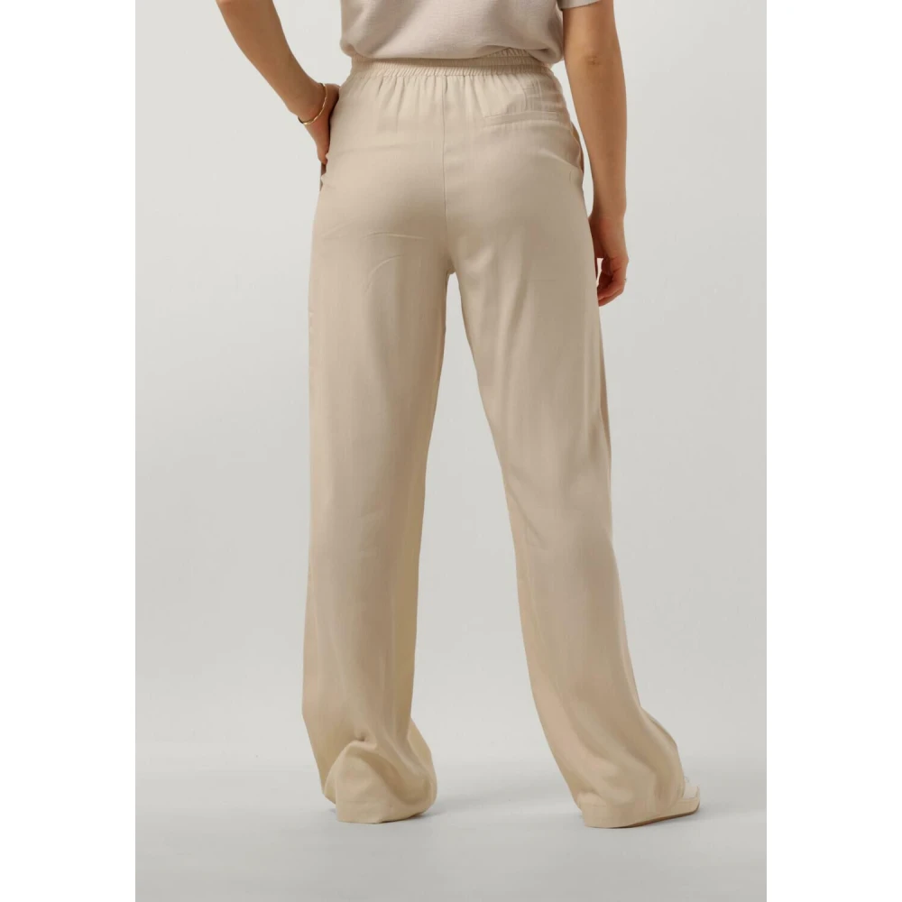 Knit-ted Wijde Broek Wendy Beige Dames