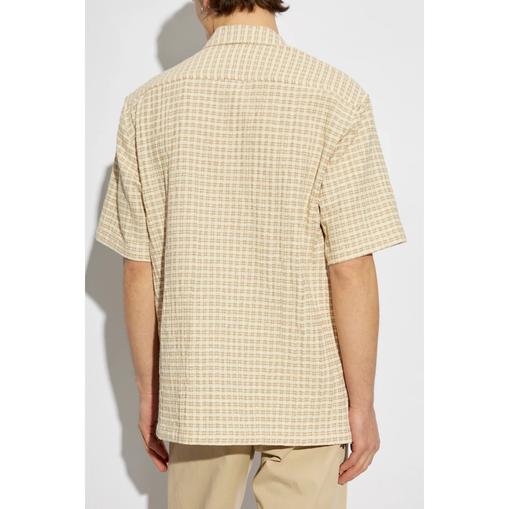 Samsøe Overhemd Saayo Beige Heren
