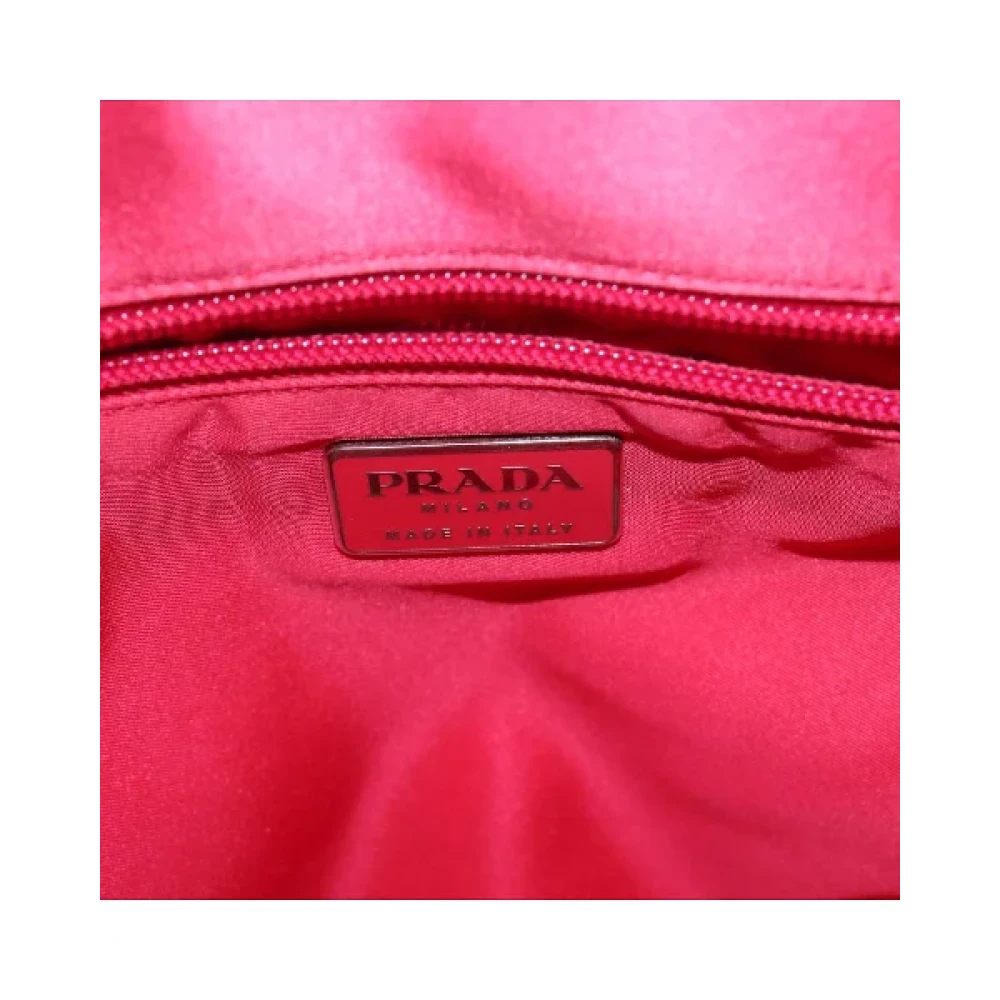 Prada Vintage Pre-owned Satin handbags Red Dames