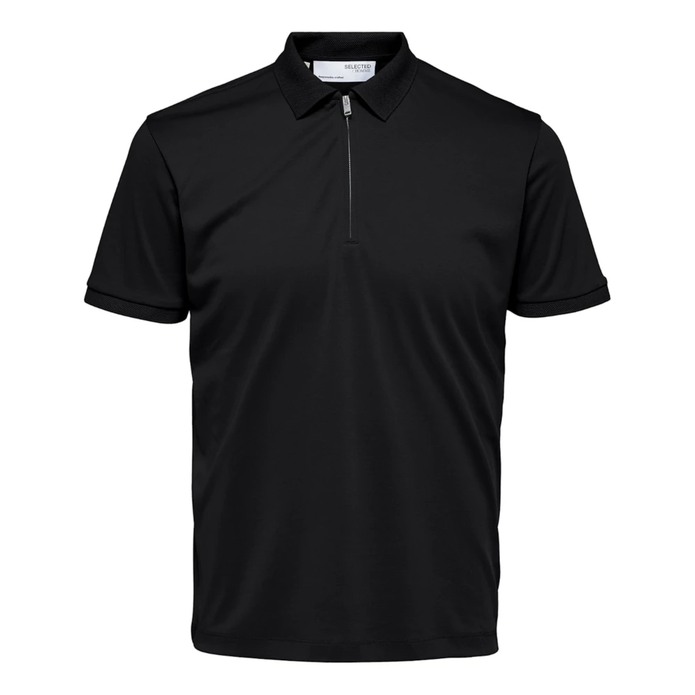 Selected Homme Tijdloze Elegantie Polo Shirt Black Heren