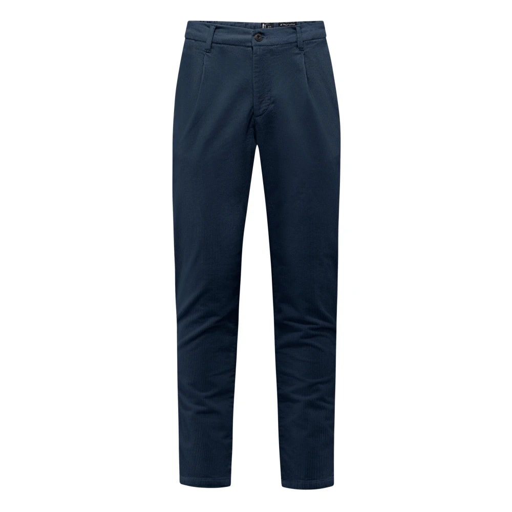 Bomboogie Uomo Blu - Pantaloni Chino Slim In Velluto A Coste - Trousers - W29
