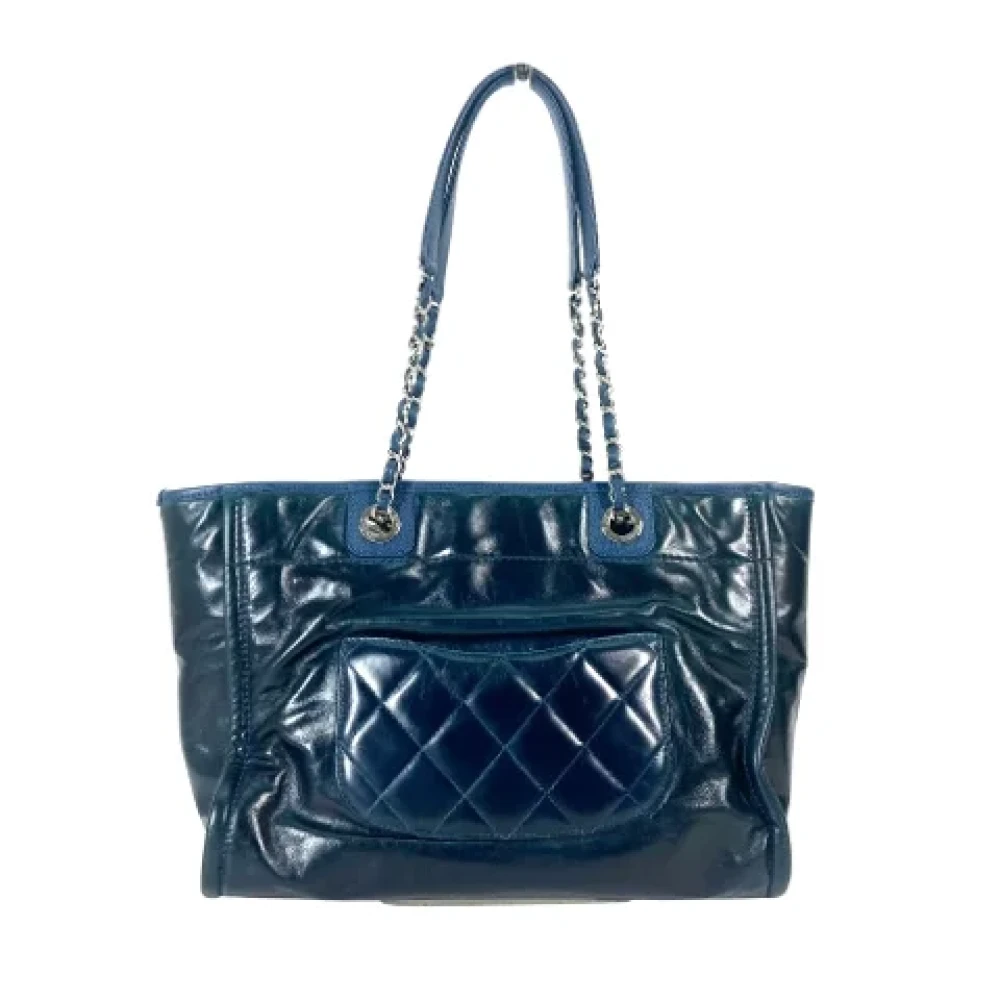 Chanel Vintage Pre-owned Leather chanel-bags Blue Dames