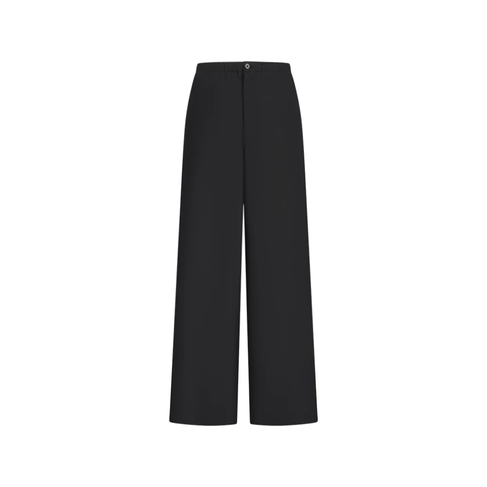 Jil Sander Men's Black Wide Trousers, M, Wide Trousers