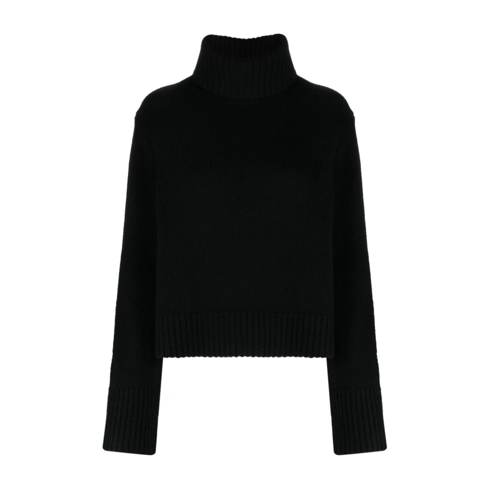 Ralph Lauren Zwarte Roll-Neck Trui van Wolmix Black Dames