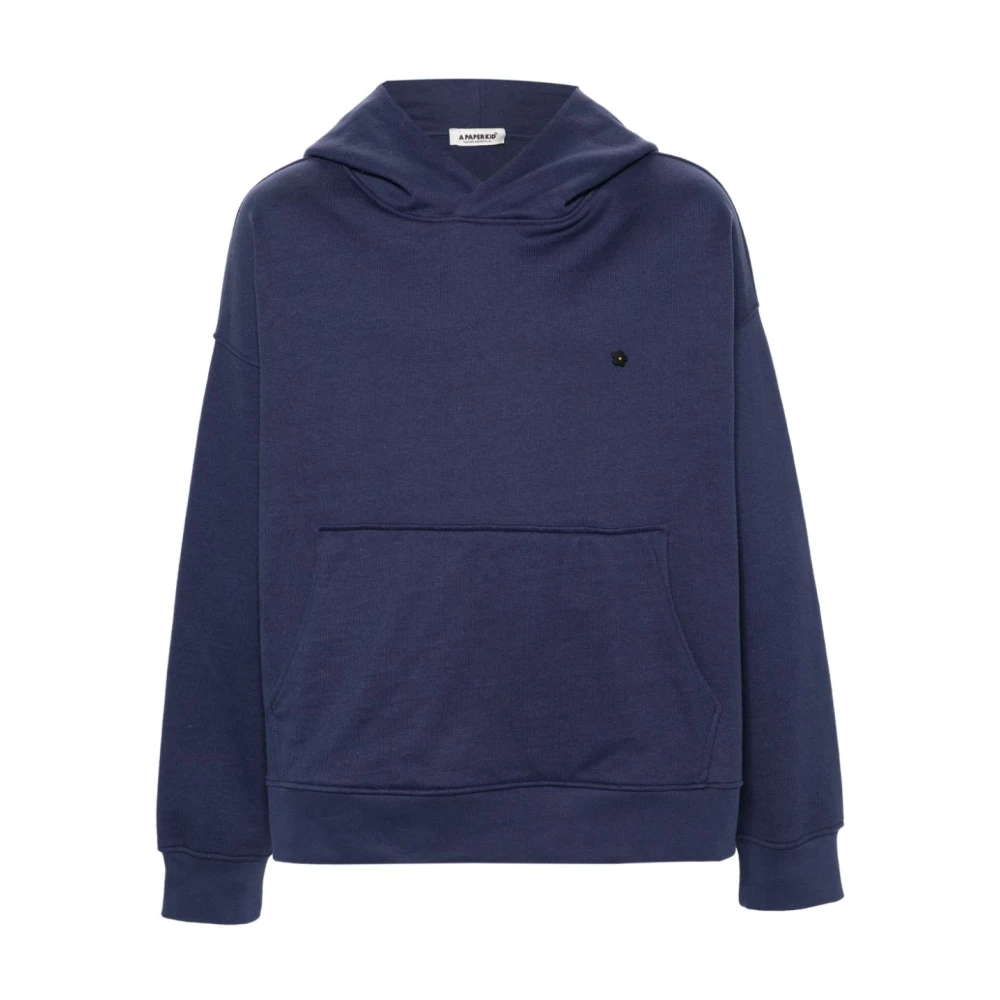 A Paper Kid Stijlvolle Blauwe Hoodie voor Mannen Blue Heren