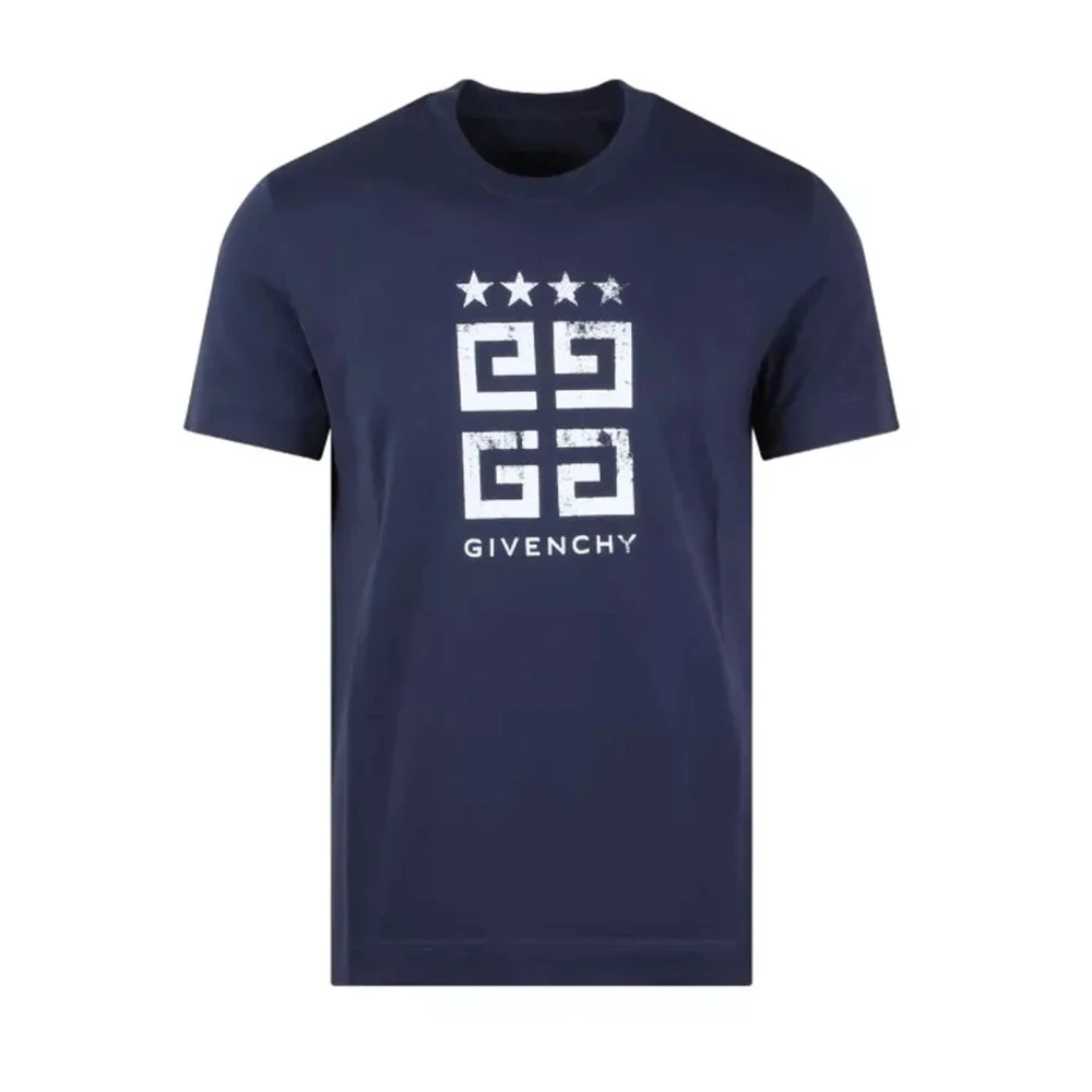 Givenchy 4G Stars Bomulls T-shirt Blue, Herr