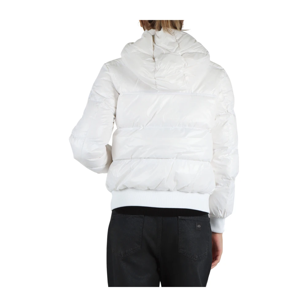 Armani Exchange Witte Gewatteerde Pufferjas White Dames