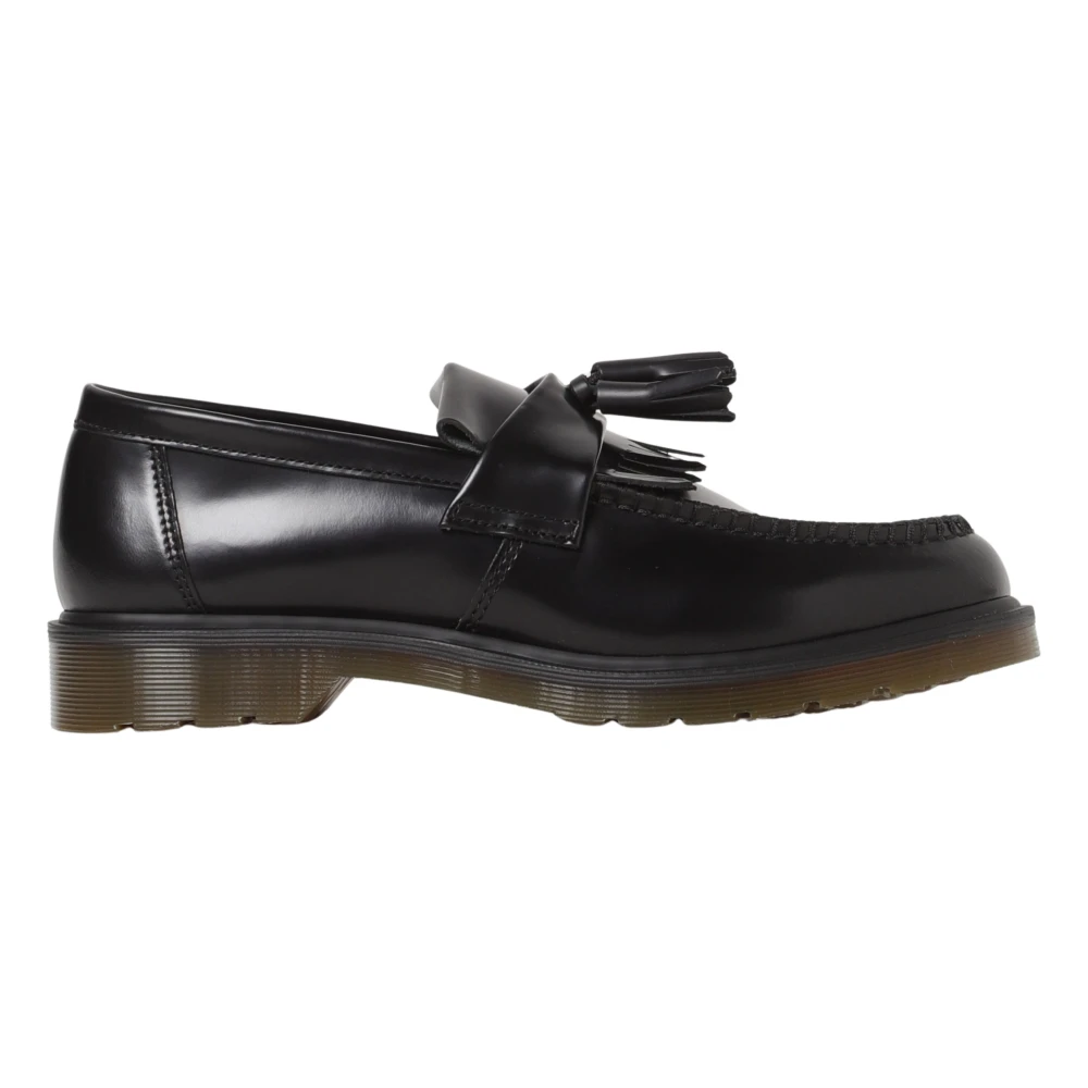 Dr Martens Unisex Nero Dr. Martens - Adrian - Mocassini Neri Lisci Lucidi In Pelle Con Nappe - Immagine 8