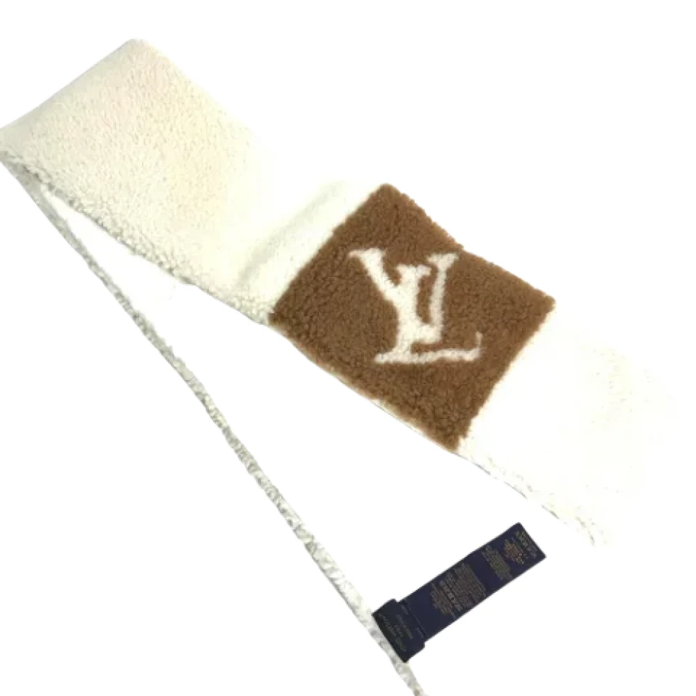 Louis Vuitton Vintage Pre-owned Fabric scarves White Dames