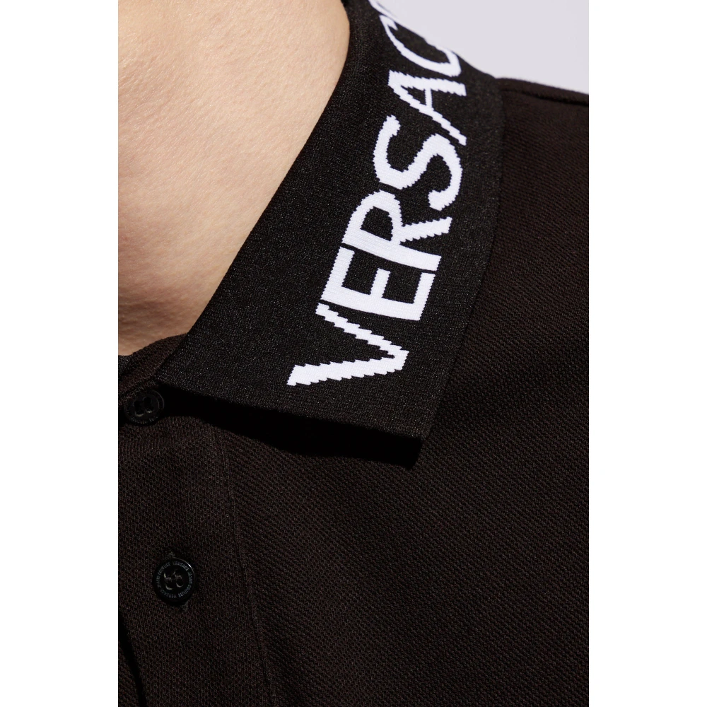 Versace Jeans Couture Polo shirt met logo Black Heren