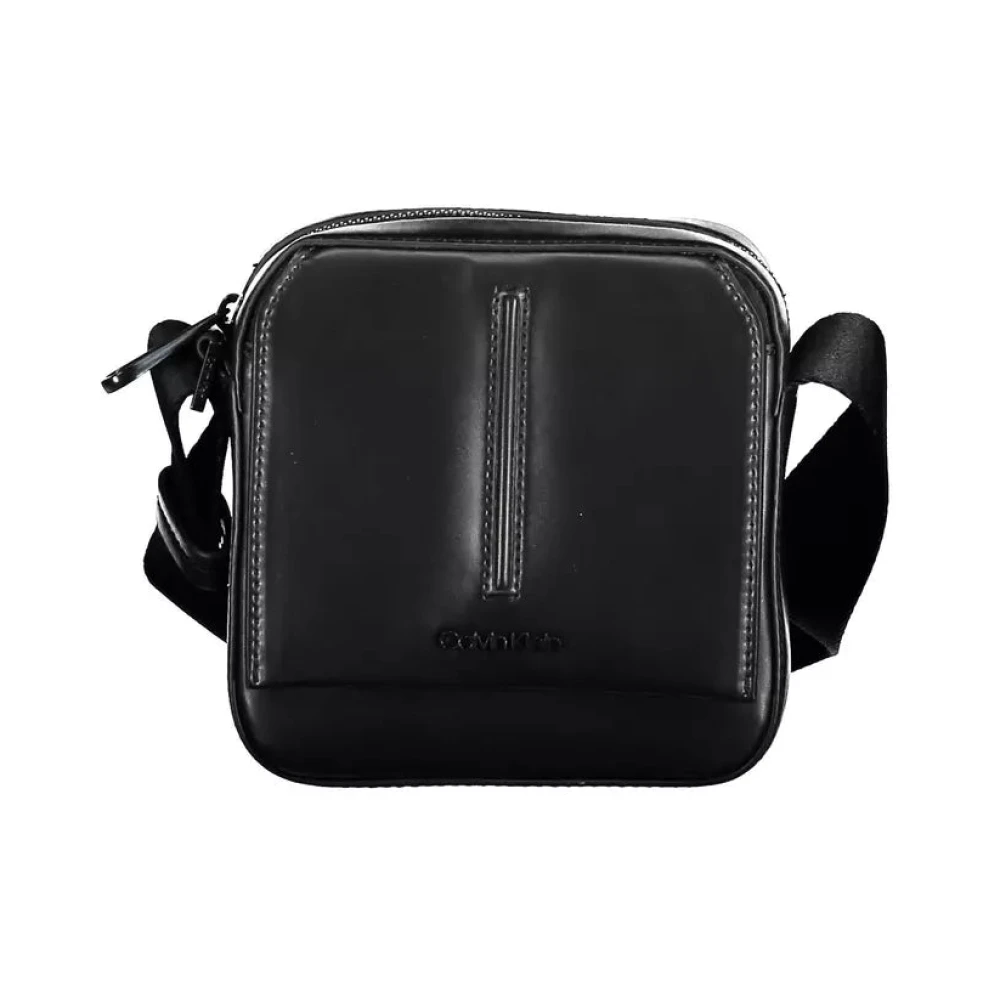 Calvin Klein Men's Black Cross Body Messenger, One Size, Polyester Shoulder Bag