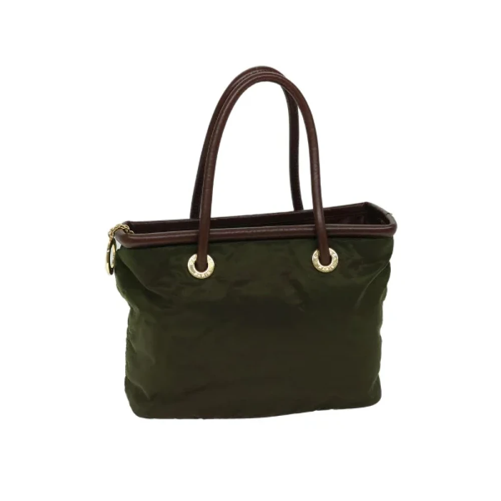 Prada Vintage Pre-owned Nylon handbags Green Dames