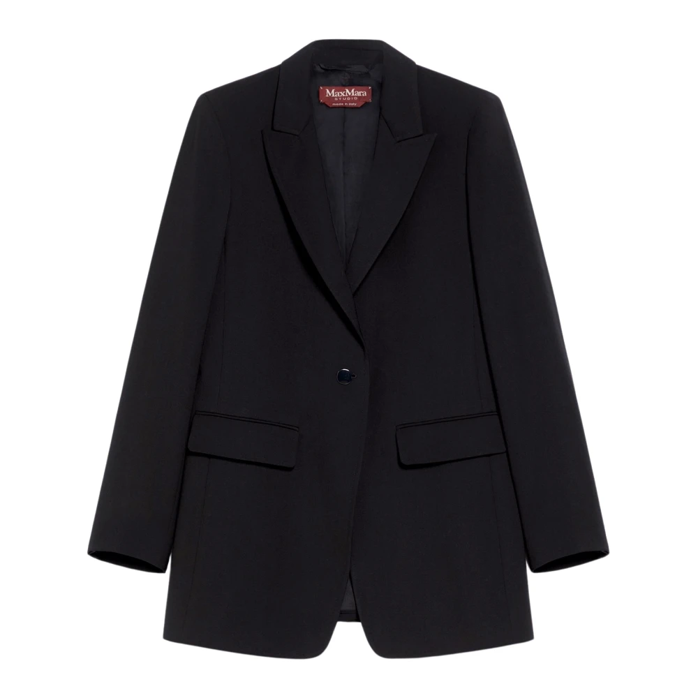 Max Mara Women's Black Wool Blazer - Blazers - S - Jackets