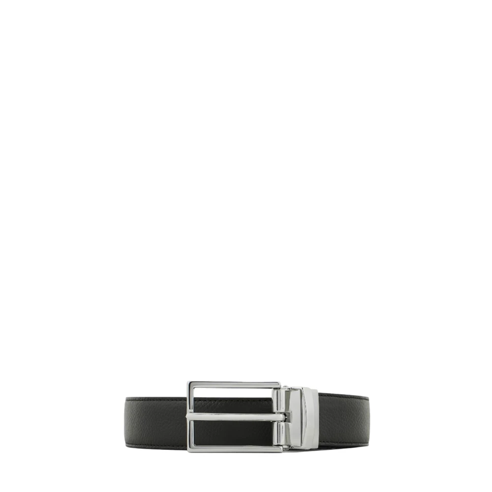 Emporio Armani Men's Black Reversible Smooth Finish Belts Italy