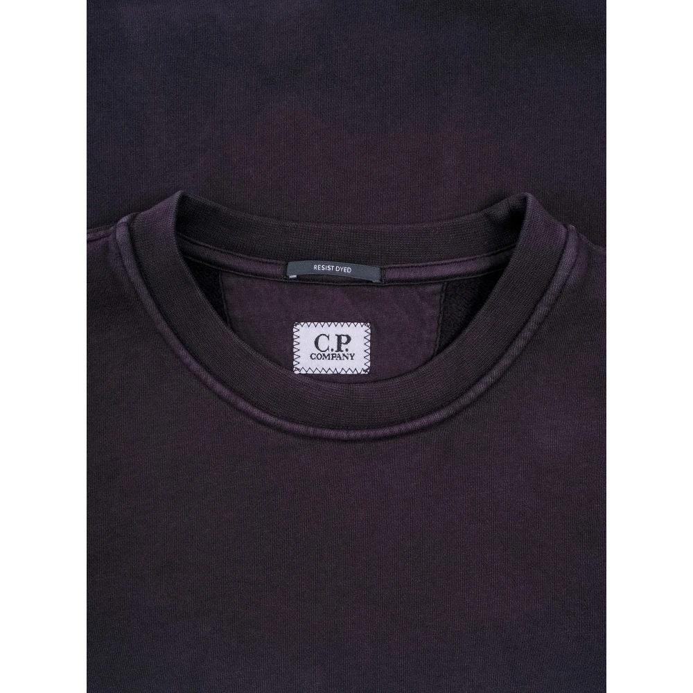 C.P. Company Diagonaal Geweven Crew Neck Sweatshirt Purple Dames