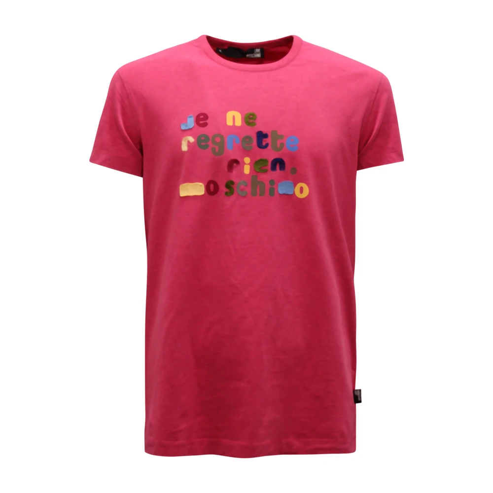 Moschino Men's Pink Maglia Love - T-Shirts - Xl - Tops