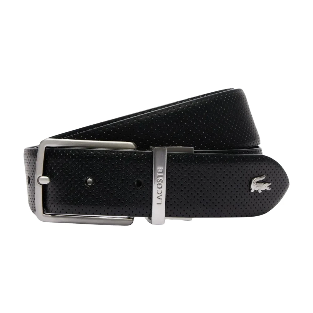 Lacoste Svart Reversibelt Läderbälte