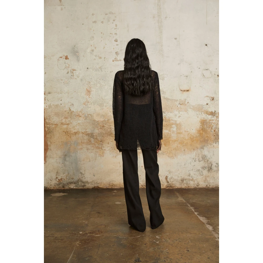 Cortana Onye alpaca jersey zijde en kasjmier zwart Black Dames