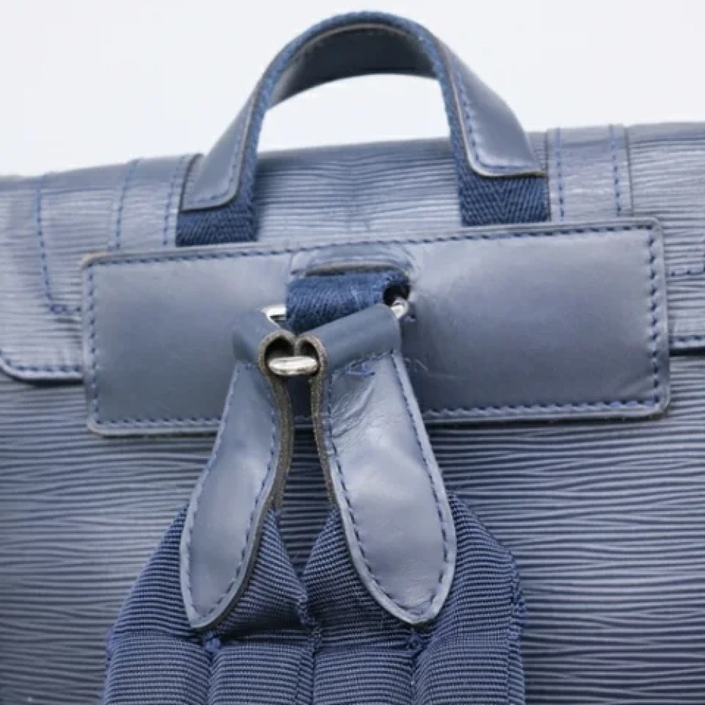 Louis Vuitton Vintage Pre-owned Leather backpacks Blue Dames