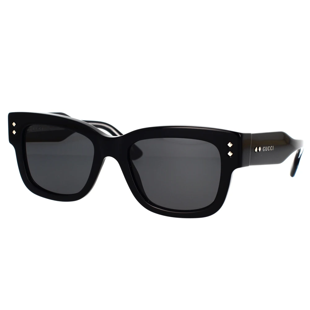 Gucci Modiga Wayfarer solglasögon med metallnitar Black, Herr